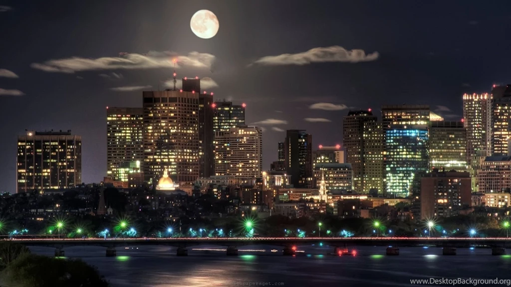 Boston Capital Massachusetts Night View Wallpapers BestePics