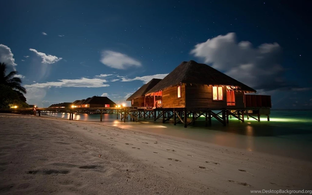 Night Beach Landscape Hd Wallpapers Widescreen 1280x800 Widescreen ...