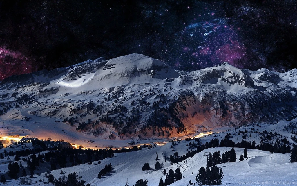 Snow Mountain Landscape Wallpaper.