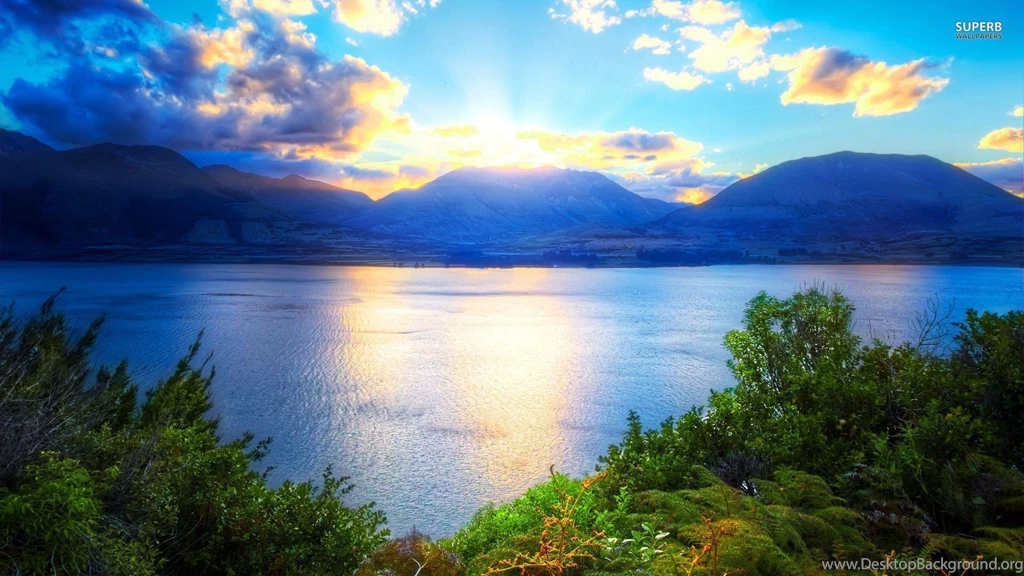 Sunrise Behind The Mountains Wallpapers Nature Wallpapers