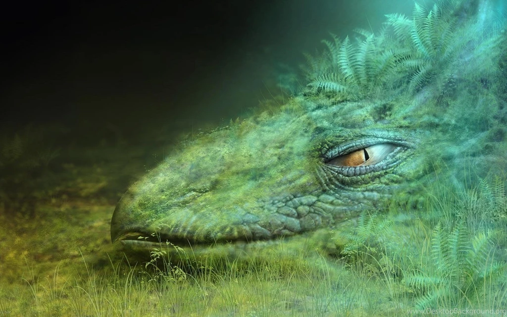 Desktop Wallpapers · Gallery · 3D Art · Green Dragon