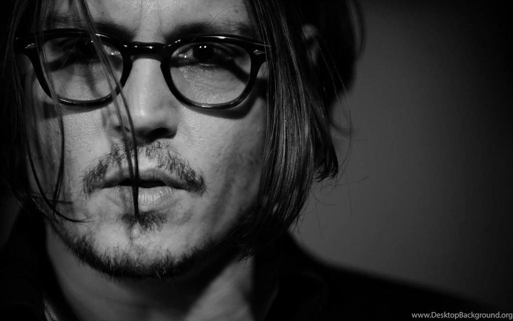 Johnny Depp Actor Face Glasses Beard Black Hd Wallpapers
