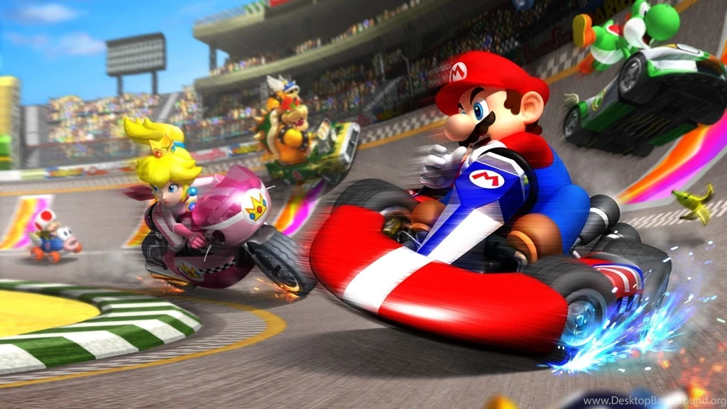 Download Wallpapers 1920x1080 Mario, Race, Track, Speed Full HD ...