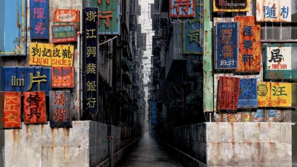 Japan City Signs Ghost In The Shell Hd Wallpapers (