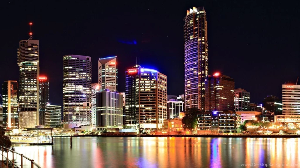 Colored City Night Lights Widescreen Wallpapers