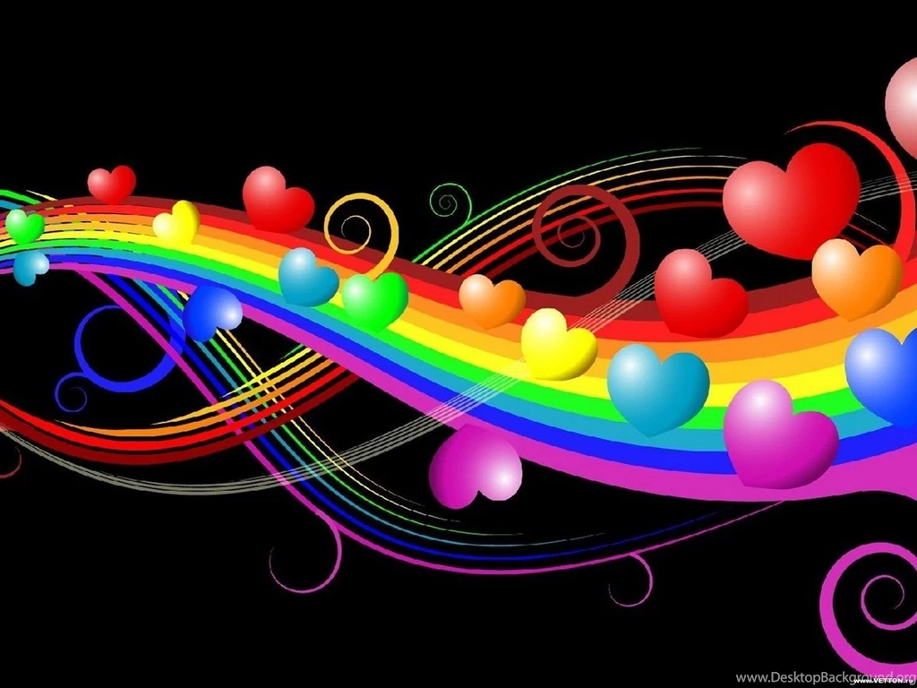 Beautiful D Colorful Vivid Love Bubbles Computer Backgrounds ...