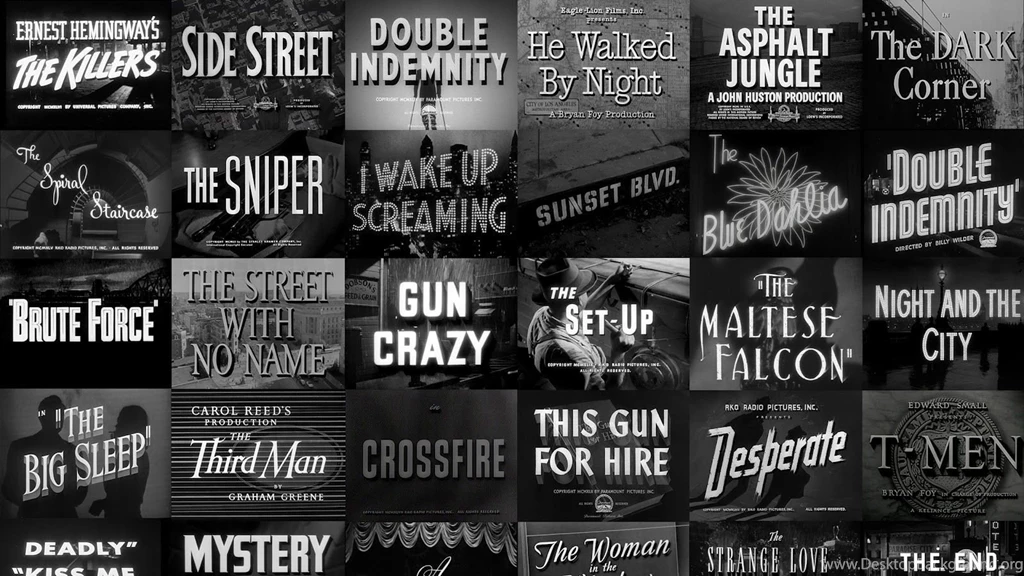 Cinemaniacs HD: Film Noir Title Screens Free Wallpapers