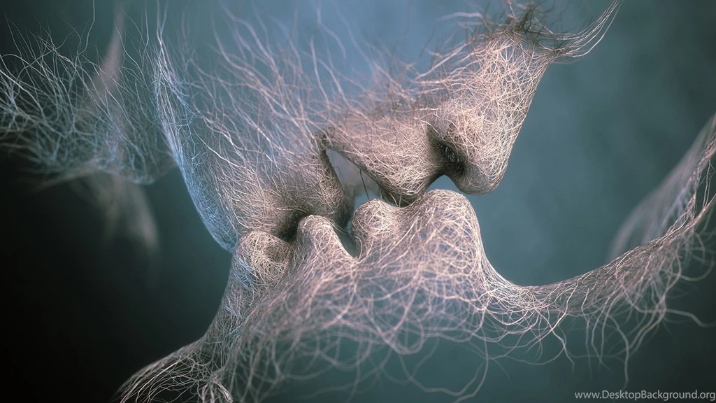 Download 1920x1080 HD Wallpapers Kiss Couple Abstract, Desktop ...