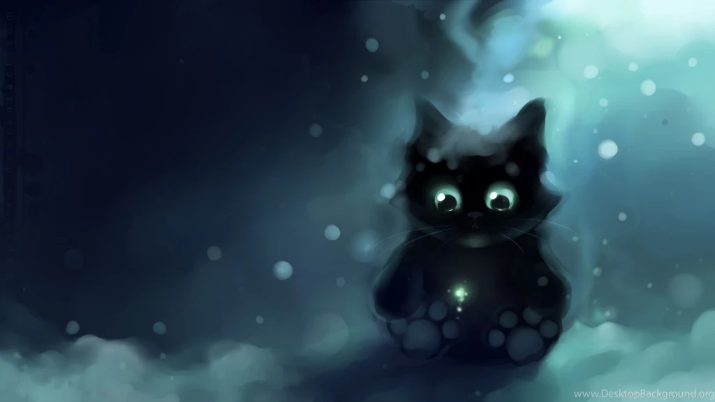 Widescreen Cute Kitten In Snow Wallpapers