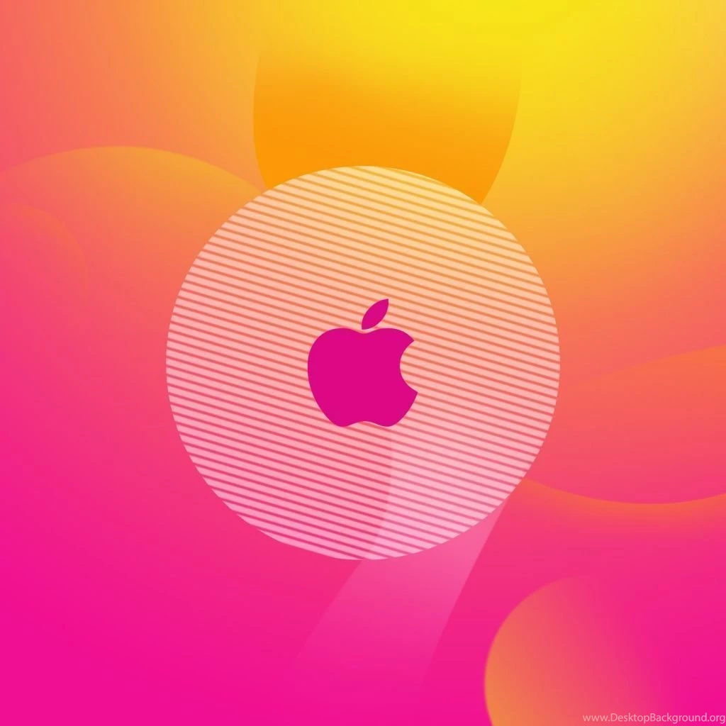 Download Wallpapers 1024x1024 Apple, Logo, Pink, Bright IPad, iPad ...