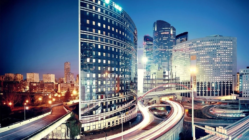 Download Wallpapers 1920x1080 Paris, Building, Road, Night, Traffic ...