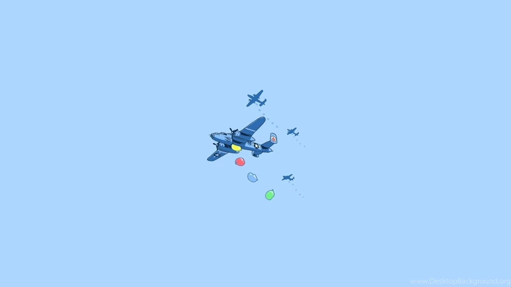 Water, Abstract, War, Minimalistic, Airplanes, Solid, Balloons ...
