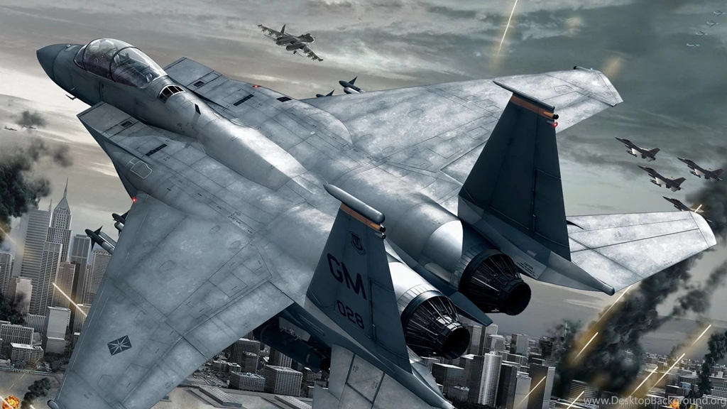 Download Wallpapers 3840x2160 Ace Combat, Fighter, City, Fight ...