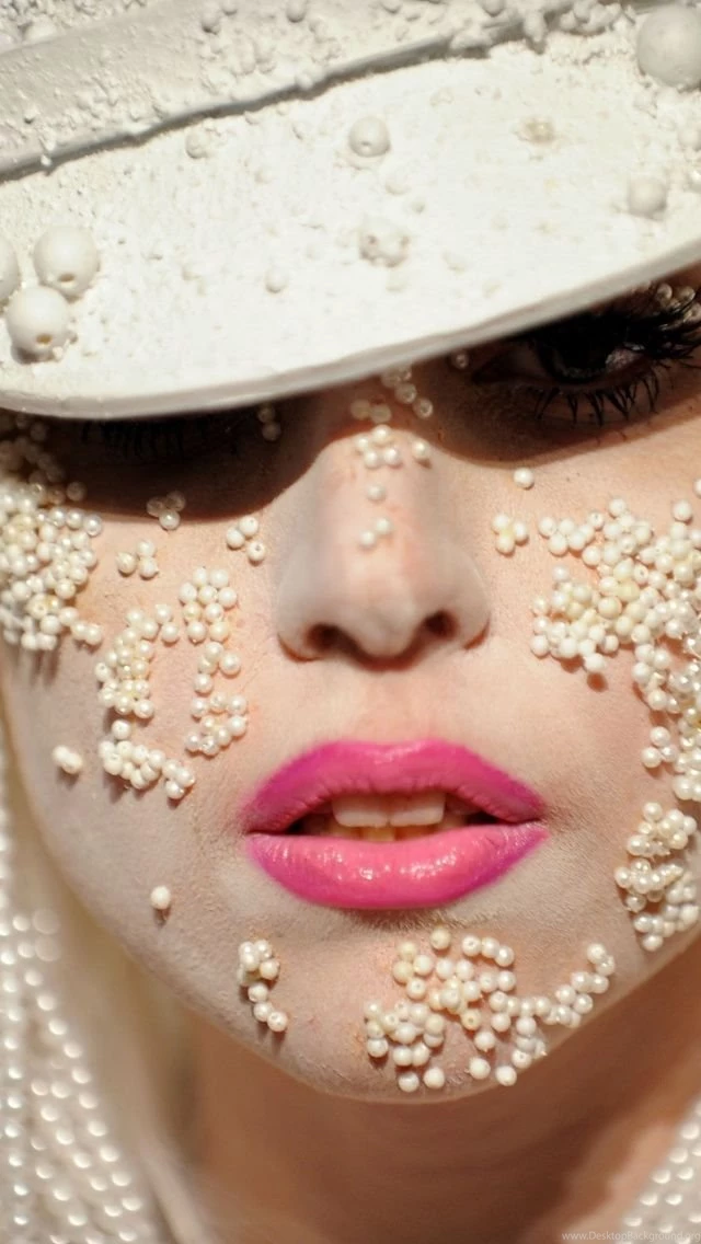 Lady Gaga Pearls On Face iPhone 5 Wallpapers