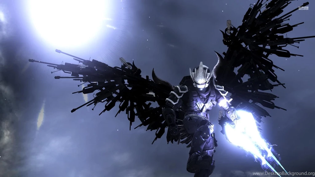 Warrior With Guns In His Wings Halo Wallpapers Game Wallpapers ...