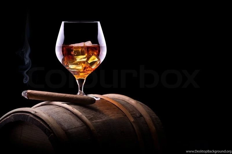 Six Cigars On A White Backgrounds