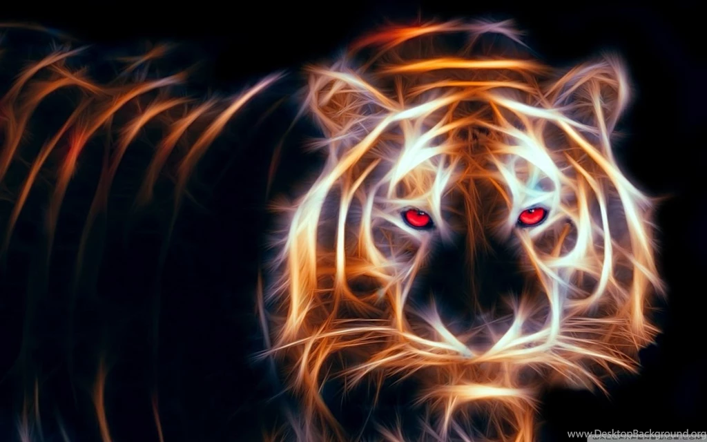 Glowing Tiger HD Desktop Wallpapers : Widescreen : High Definition ...
