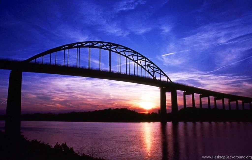 Bridges St Georges Bridge Sunset Purple City Night Bridges Full Hd ...