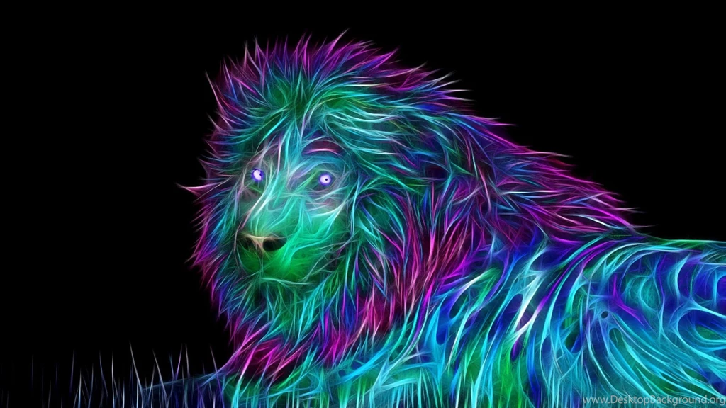 Download Wallpapers 2560x1440 Abstract, 3d, Art, Lion Mac iMac 27 ...