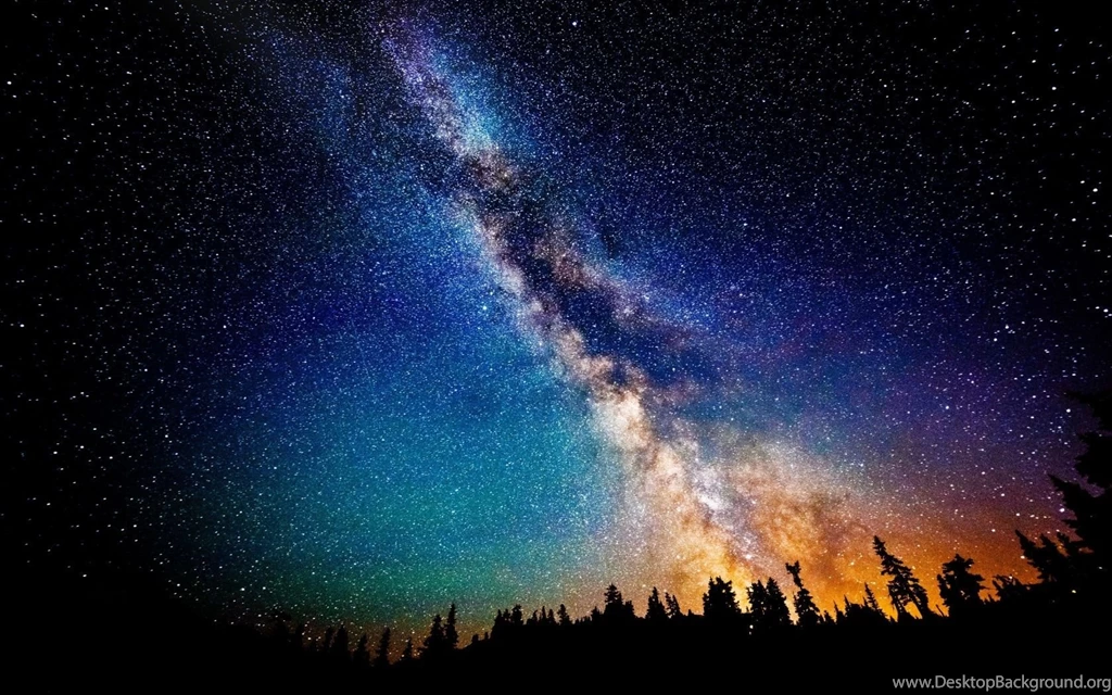 1680x1050 The Milky Way At Night Desktop PC And Mac Wallpapers