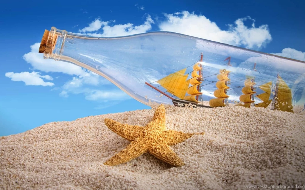 Wallpaper: Bottle In The Sand Wallpapers