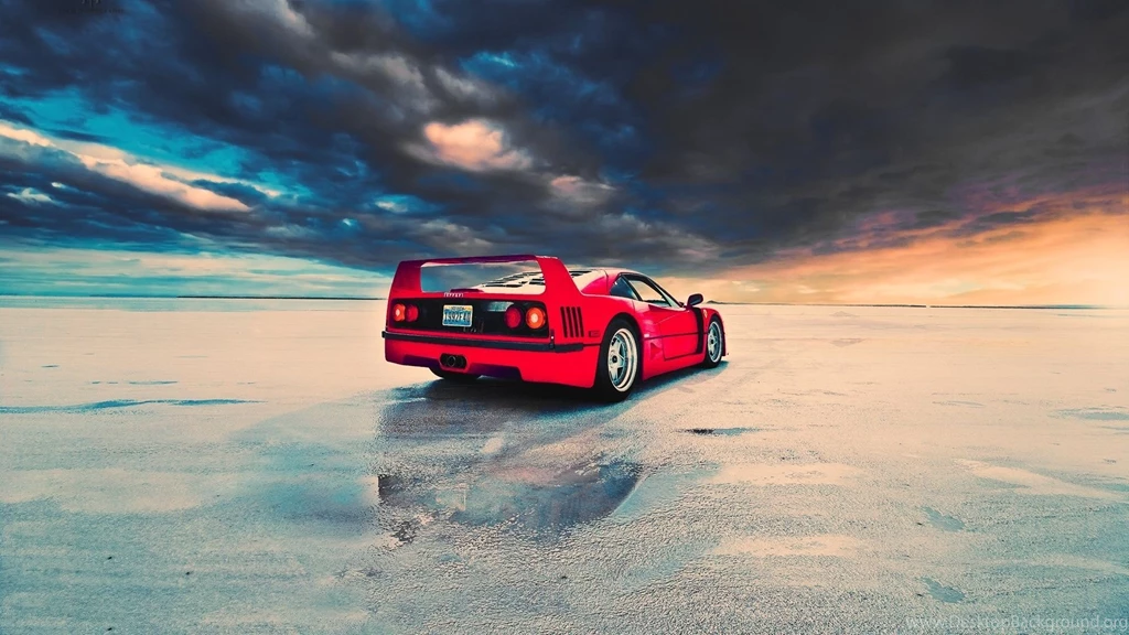 1920x1080 Red Ferrari F40 Rear Angle Desktop PC And Mac Wallpapers