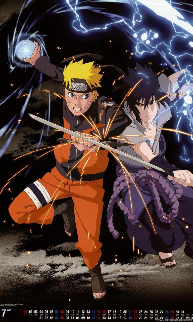 Naruto Shippuden Uchiha Sasuke Uzumaki Naruto Calendar Chidori ...