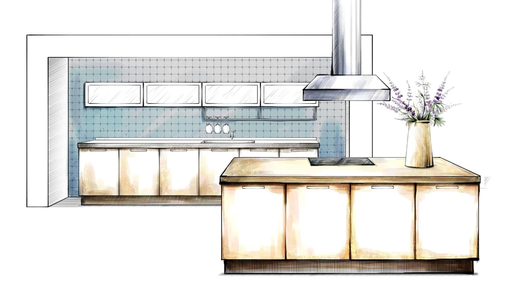 1920x1080 Kitchen Interior Design Drawing Desktop PC And Mac Wallpapers