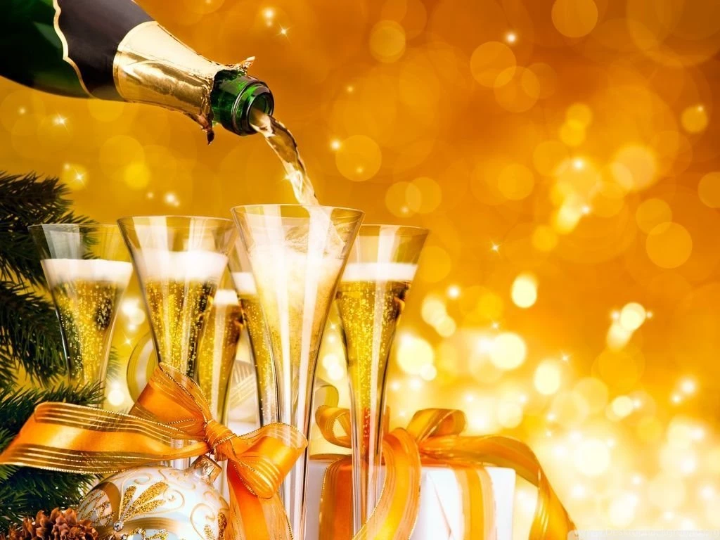 New Year Champagne HD Desktop Wallpapers : Widescreen : High ...