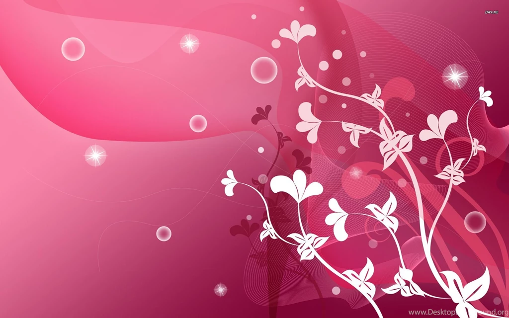 Plants On Pink Curves Wallpapers Vector Wallpapers