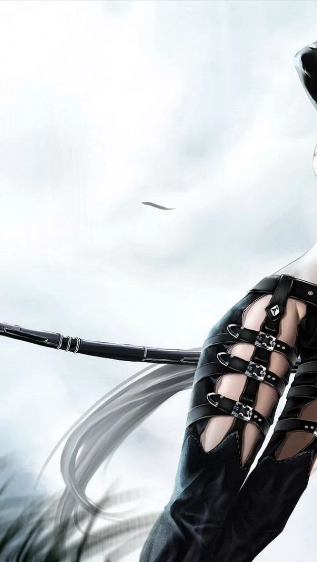 Aniem Girl With Katana iPhone 5 Wallpapers