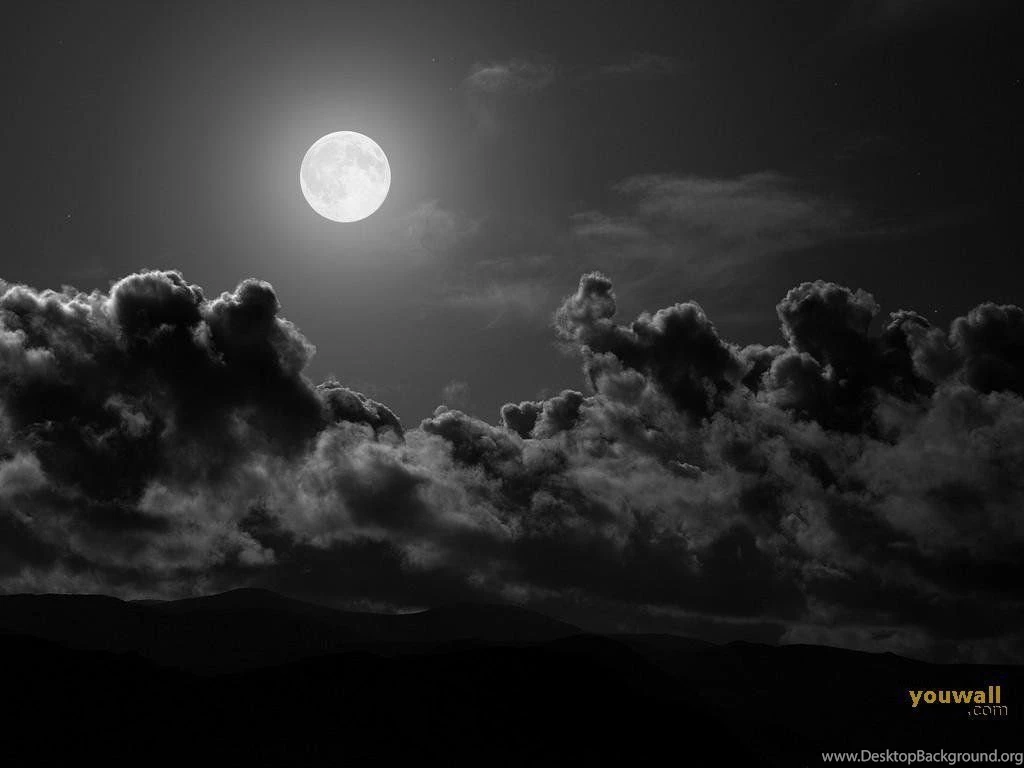 YouWall Dark Clouds And The Moon Wallpapers Wallpapers ...
