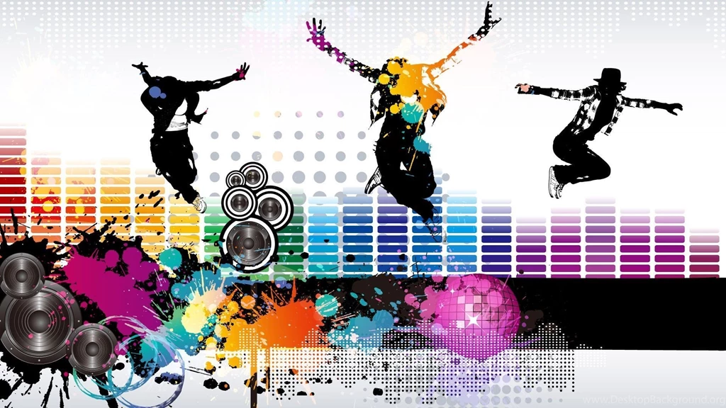 Colorful Music Fly Vector Wallpapers