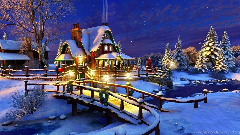 1920x1080 Christmas, Xmas, Winter, Lighting, Night, Cottage ...
