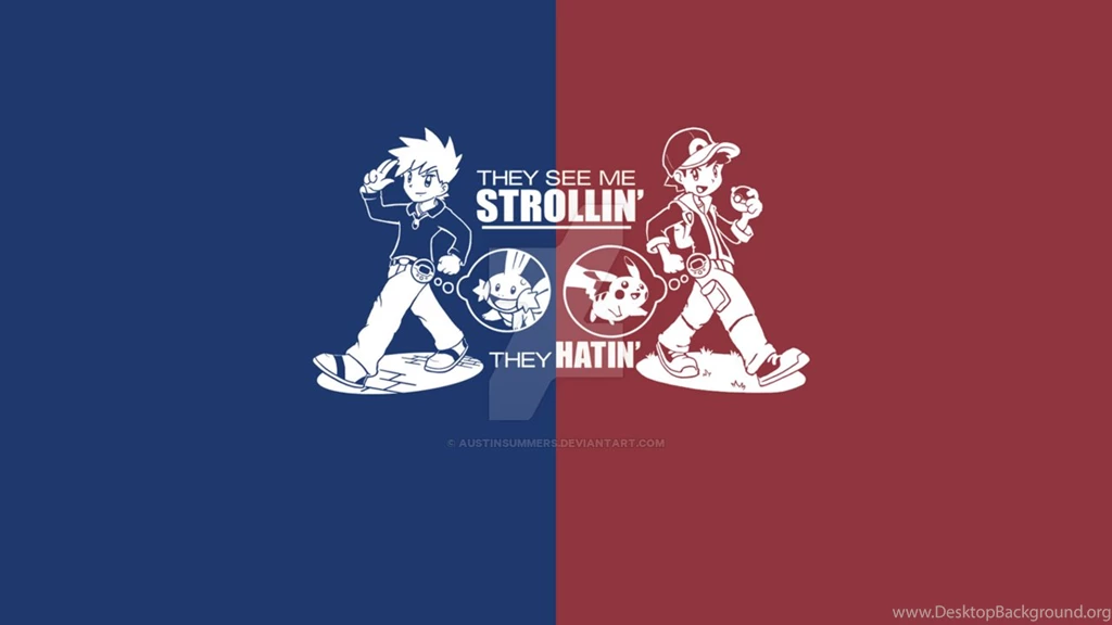 Pokemon Trainer Red and Blue Wallpapers By AustinSummers On DeviantArt