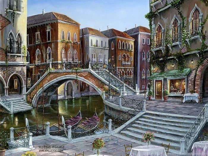 Venice, Italy Romantic Venice Cityscape Paintings 1600*1200 13 ...
