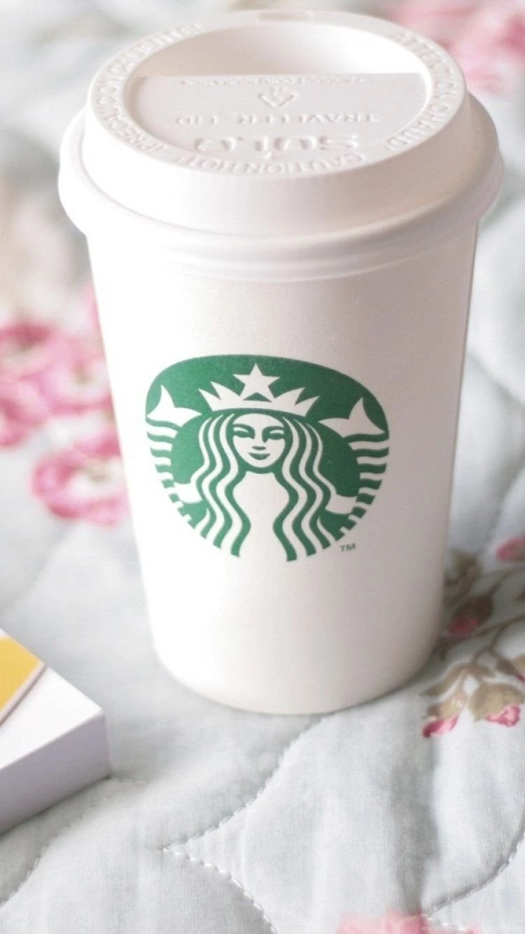 Download Wallpapers 750x1334 Coffee, Starbucks, Book, Bed Linen ...