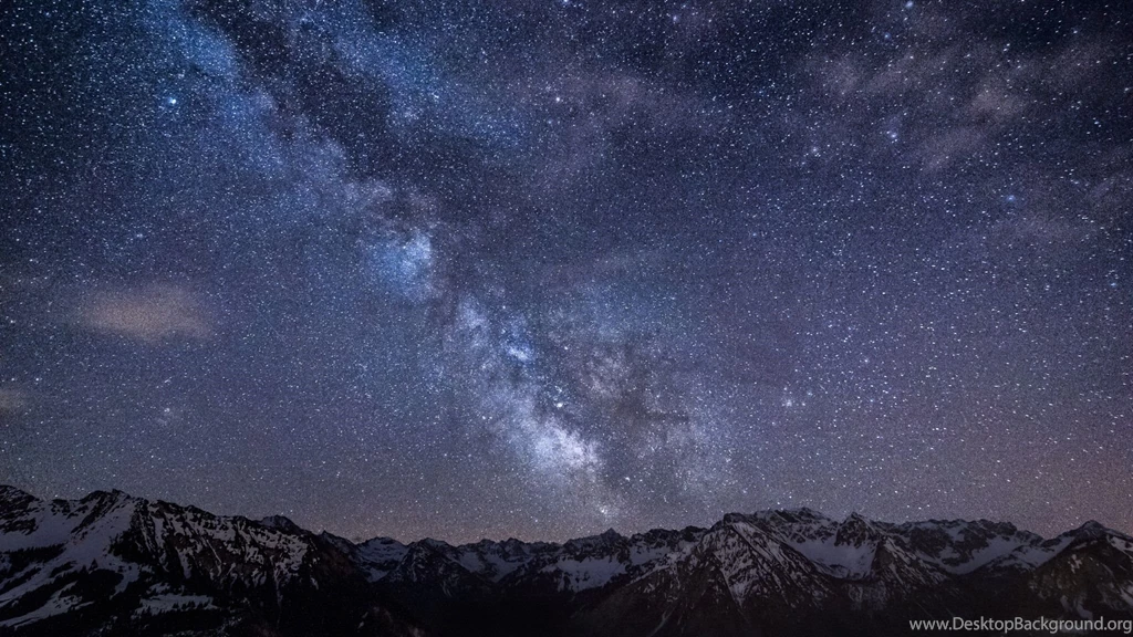 Download Wallpapers 2048x1152 Milky Way, Stars, Mountains, Night ...