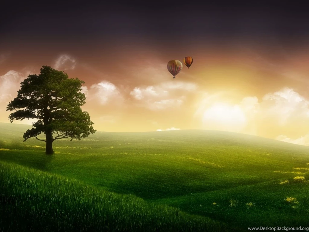 1280x960 Balloons And A Tree Desktop PC And Mac Wallpapers