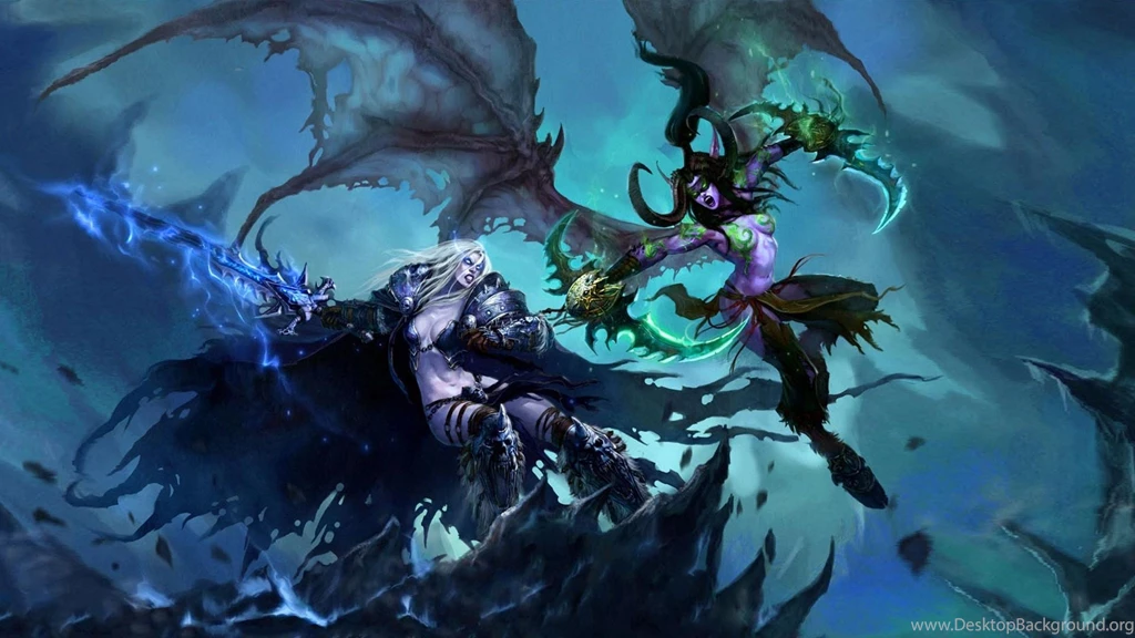 Rule 63 Illidan Stormrage Arthas Death Knight Wallpapers