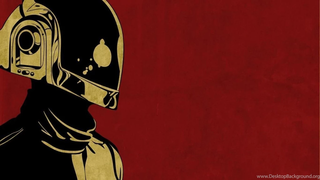 DAFT PUNK RED WALLPAPER (