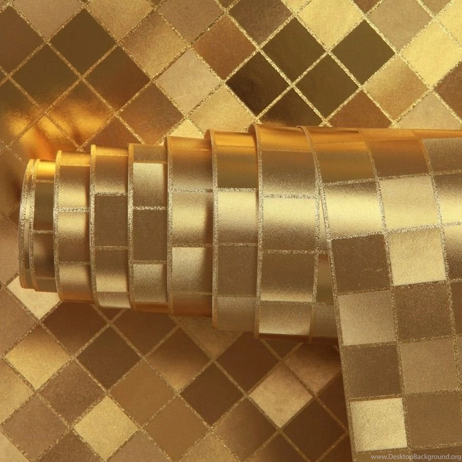 Mosaic Reflective Clothing Waterproof KTV Bar Backgrounds Gold PVC ...