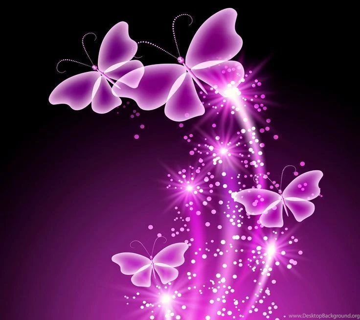 Neon Butterflies Desktop Backgrounds Wallpapers Free Desktop Background