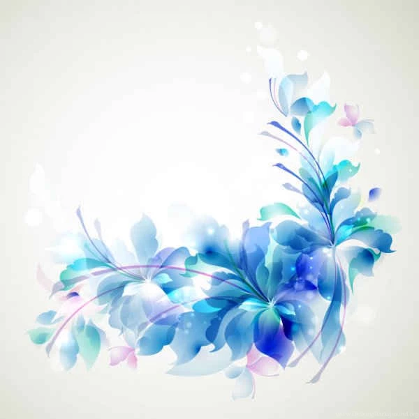 Elegant Blue Flower Background, Free Vector 365PSD.com