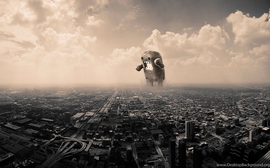 Download Desktop Wallpapers A Giant Monster In The Big City