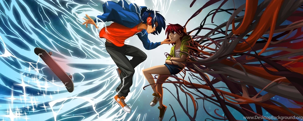 Download Wallpapers 2560x1024 Lost In Harmony, Game, Boy, Girl ...