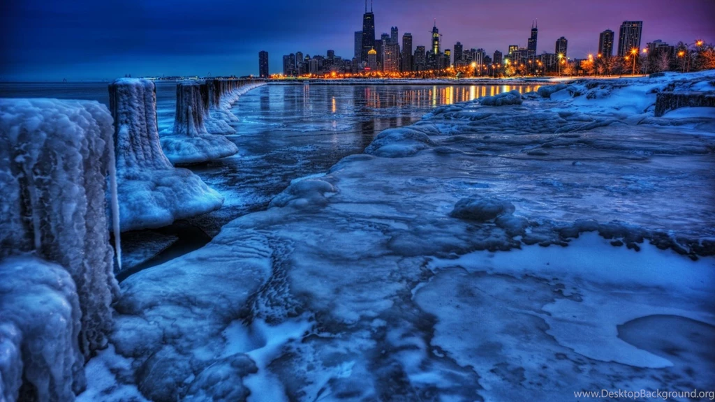 Chicago Cityscapes Nightlights Wallpapers