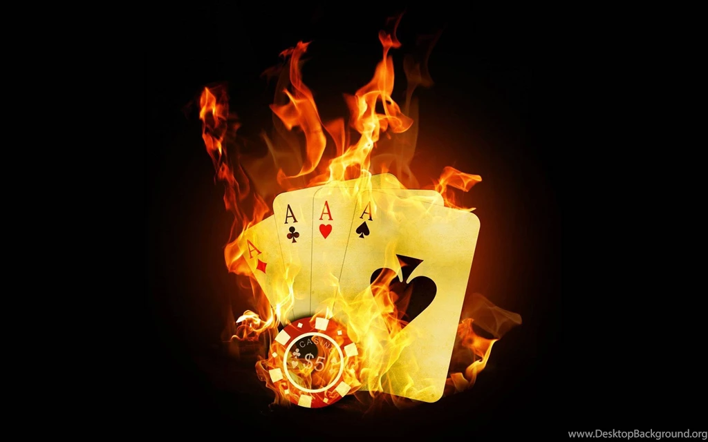 Cards Flames Fire Creative Wallpapers (