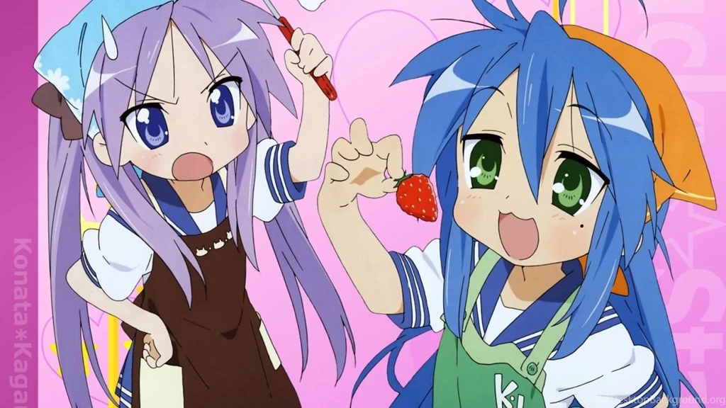 Download Wallpapers 1366x768 Lucky Star, Izumi Konata, Hiiragi ...