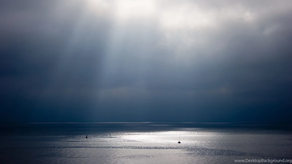 Download Wallpapers 2560x1440 Beams, Sun, Water, Sky, Light, Shine ...